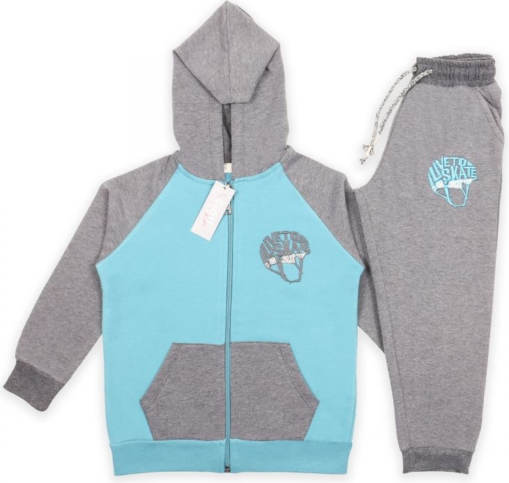 Liweskate chlapecká tepláková souprava přírodní bavlna  Cigit Kids 4-9 let -12 -Mo -97 - obrázek 1