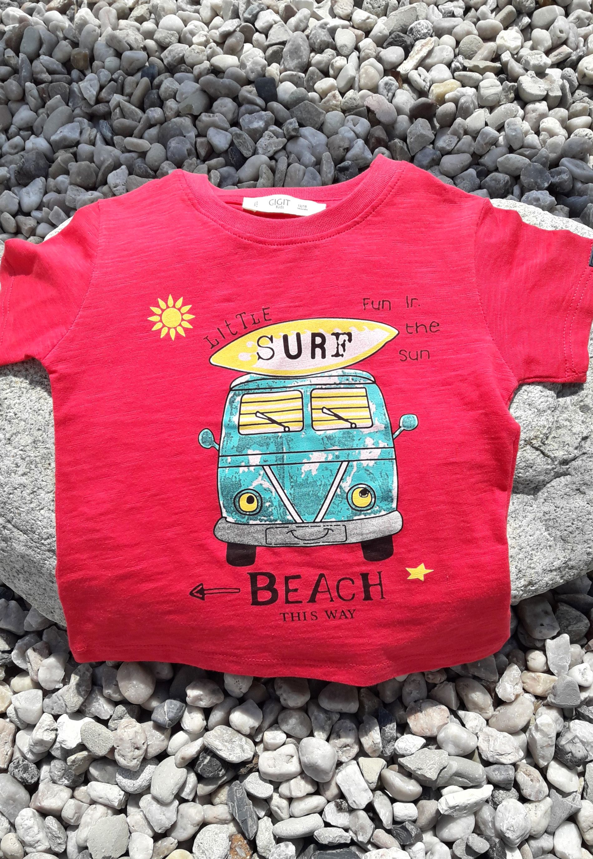 Chlapecké tričko s potiskem autobus Cigit Kids -98 - obrázek 2