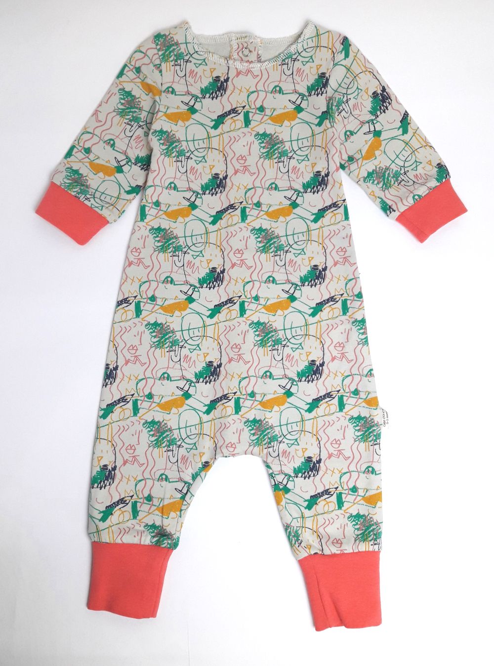 Dětský baggy overal z přírodní bavlny Cigit Kids 80 - obrázek 1