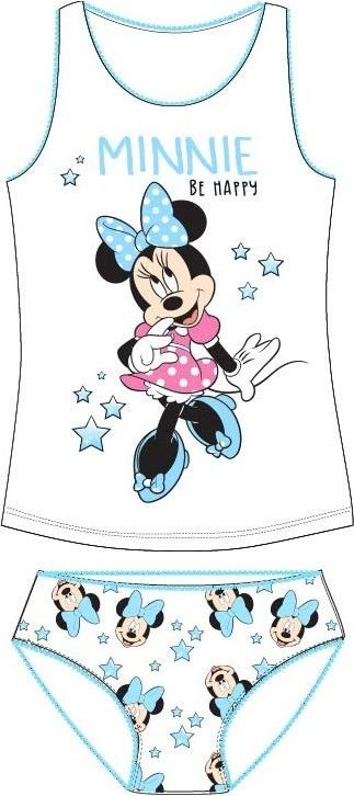 E plus M - Dívčí spodní prádlo - košilka a kalhotky Minnie Mouse -  bílé - vel. 116 - 122 - obrázek 1