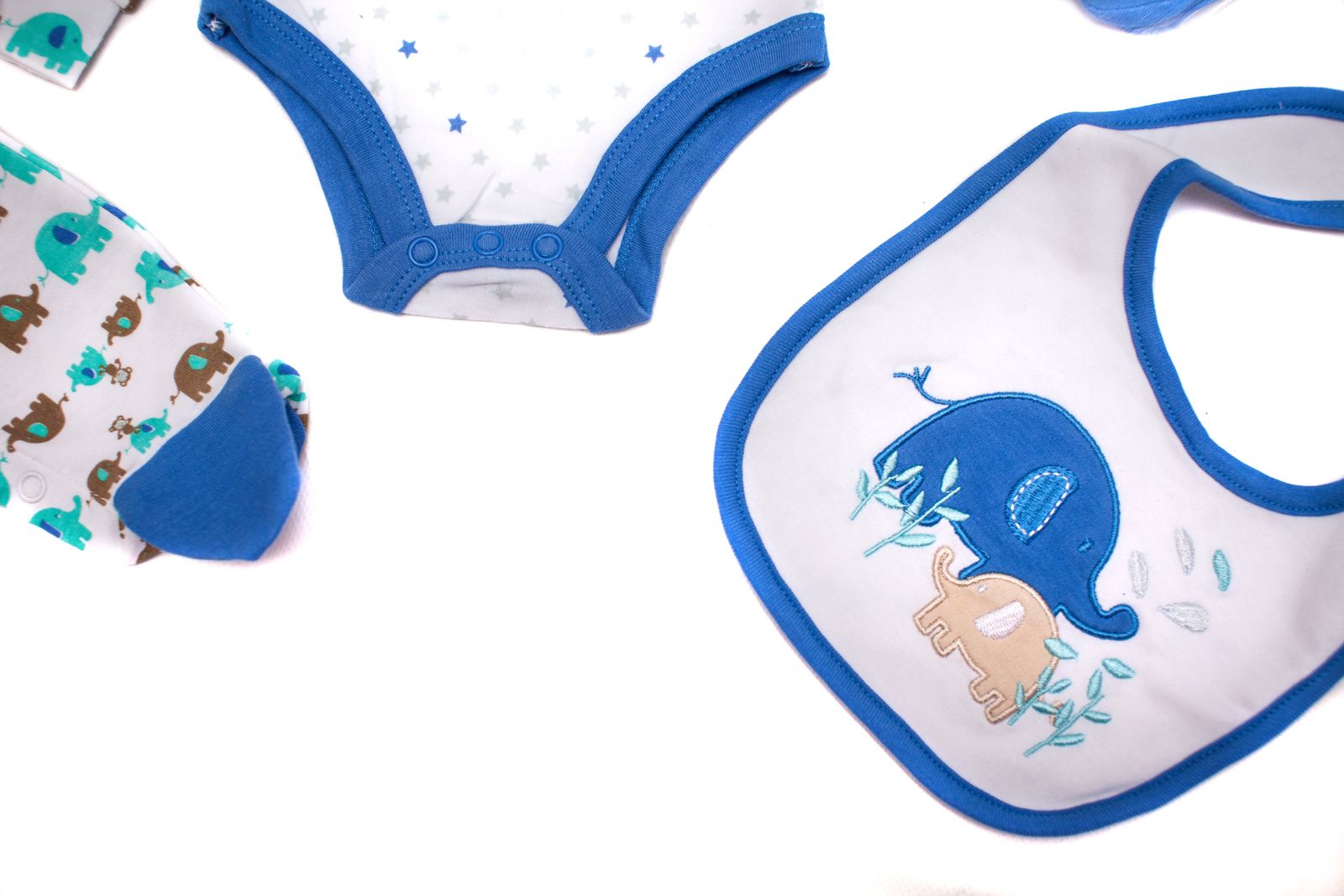 Nursery Time Kojenecký komplet se slony, 5 dílů Velikost: 68 - obrázek 2