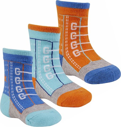 Cotton Rich Kojenecké ponožky chlapecké barevné, 3 páry velikost ponožek: 18-22 (12-18 měsíců) - obrázek 1