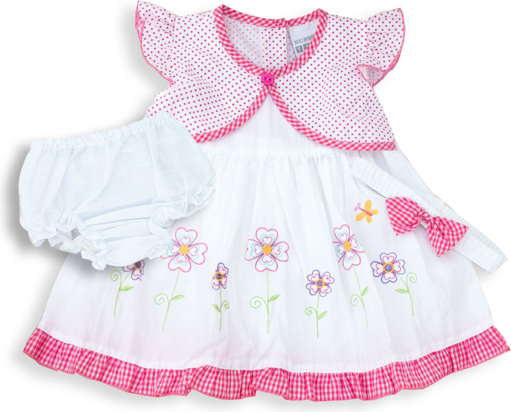 Nursery Time Kojenecké šaty růžové puntíčky Velikost: 86 - obrázek 1