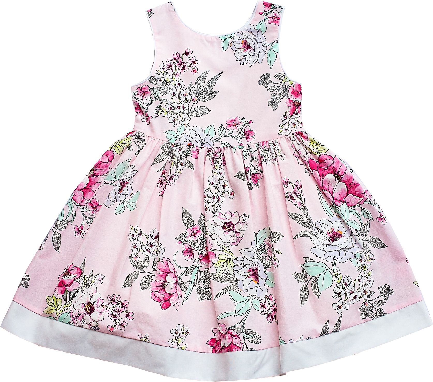 Mini Club Baby Dětské dívčí šaty růžové s květy Velikost: 116 - obrázek 1