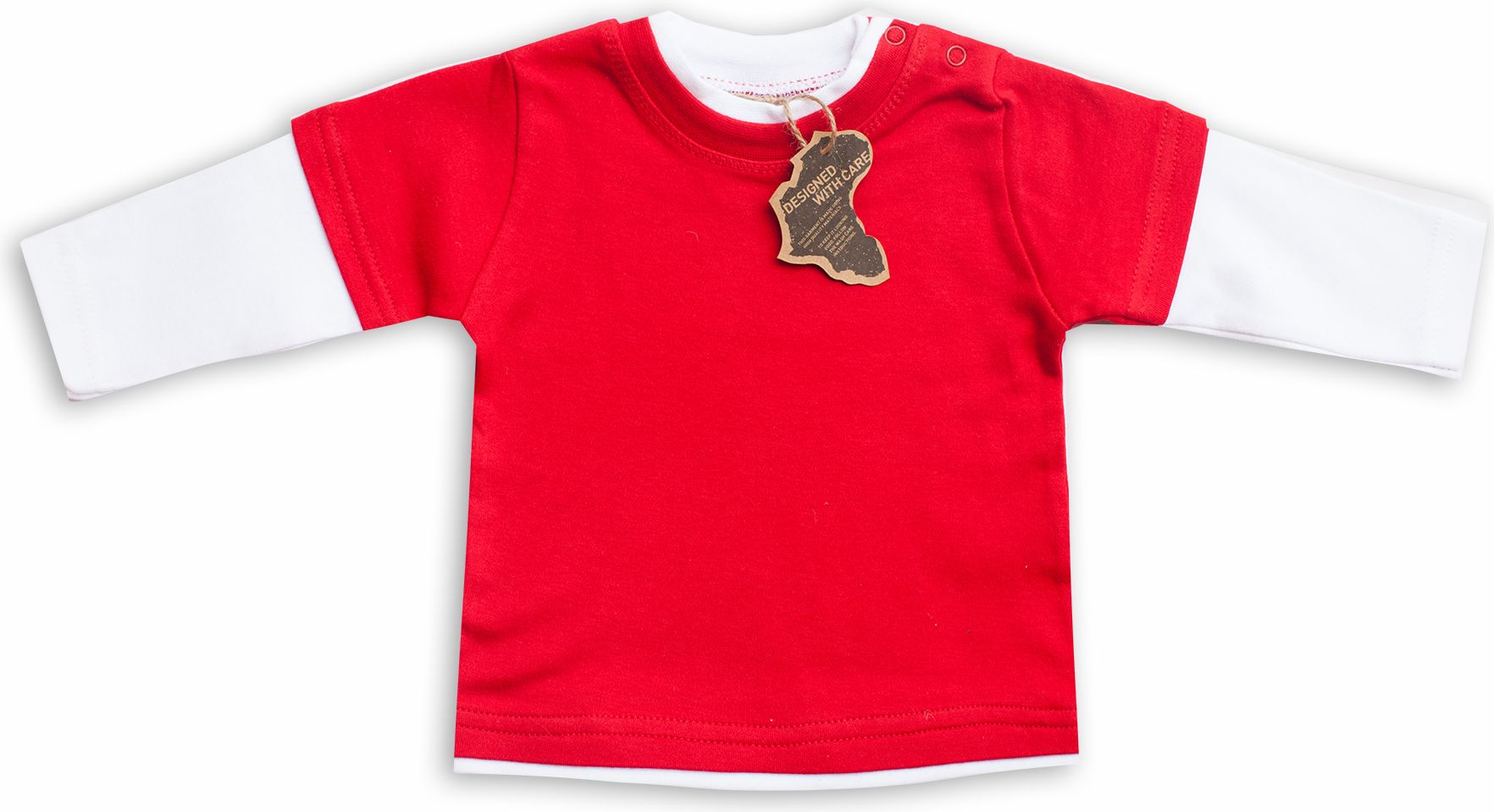 BABYBUGZ Kojenecké tričko červené dlouhý rukáv 3-6 m Velikost: 66 - obrázek 1