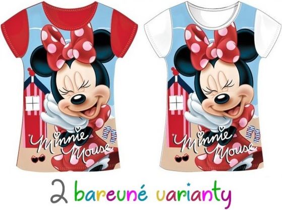 Setino - Dívčí tričko s krátkým rukávem Minnie Mouse (Disney) - sněhově bílá - vel. 128 - obrázek 3