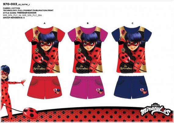 Setino - Dívčí letní souprava Kouzelná beruška (Ladybug) - vel. 104 - obrázek 3