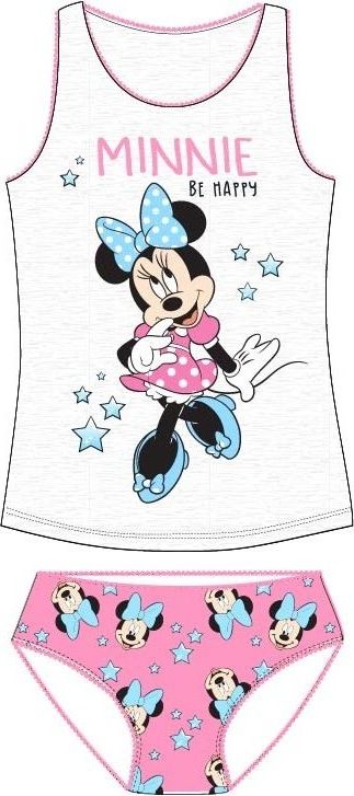 E plus M - Dívčí spodní prádlo - košilka a kalhotky Minnie Mouse -  sv. šedé - vel. 128 - 134 - obrázek 1