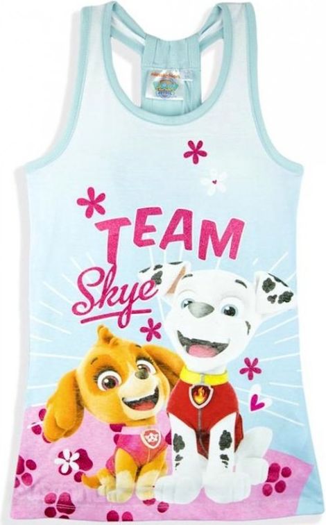 Sun City - Dívčí bavlněné letní šaty Tlapková patrola (Paw patrol) - sv. tyrkysové - vel. 98 - obrázek 1