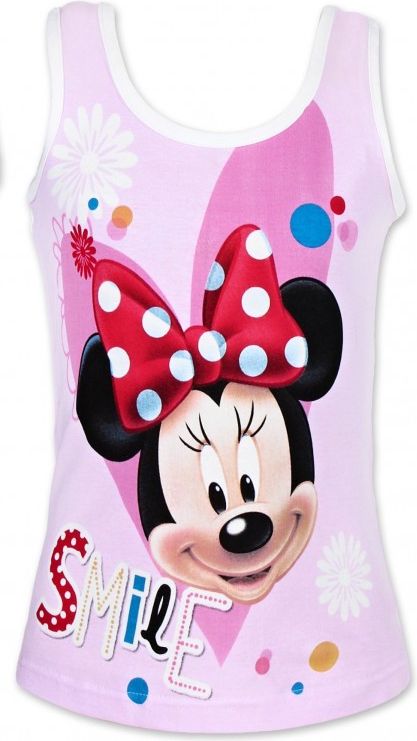 Setino - Dívčí bavlněné tílko Minnie Mouse - bílé - vel. 92 - obrázek 1