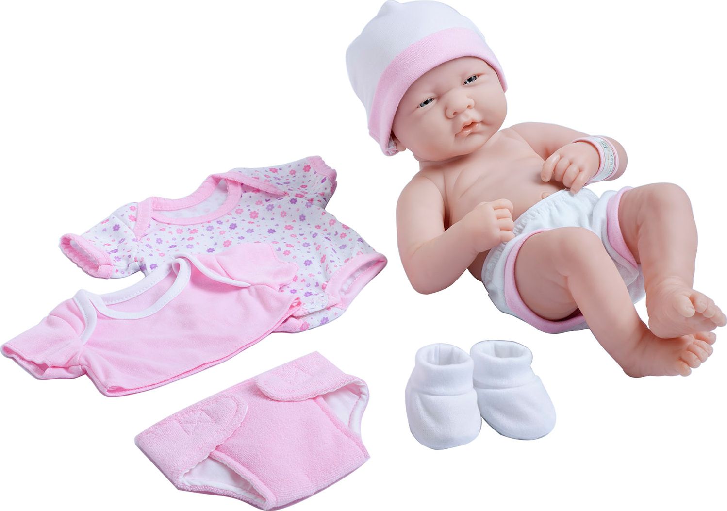 Realistické miminko - holčička - Emilka s růžovými oblečky od firmy Berenguer - obrázek 1