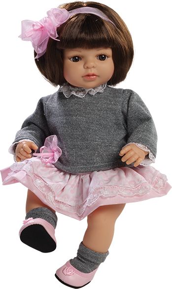 Realistická panenka Laura s mašlí od firmy Berjuan ze Španělska - obrázek 1
