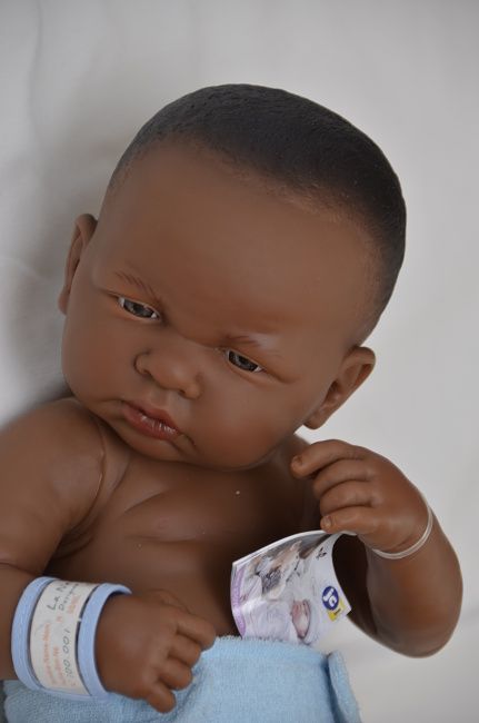 Realistické miminko - chlapeček - černoušek - obrázek 1
