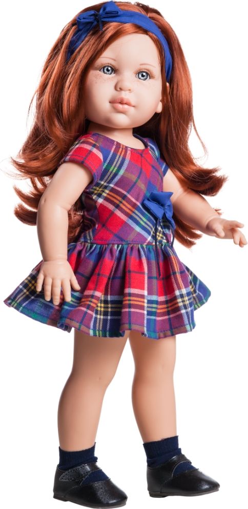 Realistická panenka Becky v kostkovaných šatech  od f. Paola Reina - obrázek 1