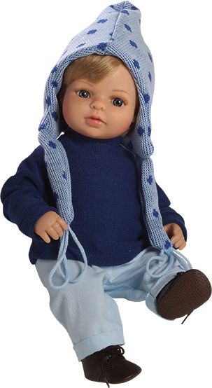 Realistická panenka chlapeček - Laurin v modrém od firmy Berjuan - obrázek 1