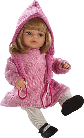 Realistická panenka - holčička Laura v růžovém od firmy Berjuan ze Španělska - obrázek 1