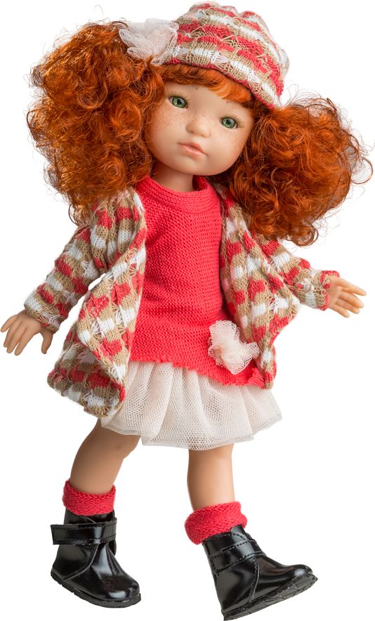 Realistická panenka - holčička - Babeta v červeném od firmy Berjuan - obrázek 1