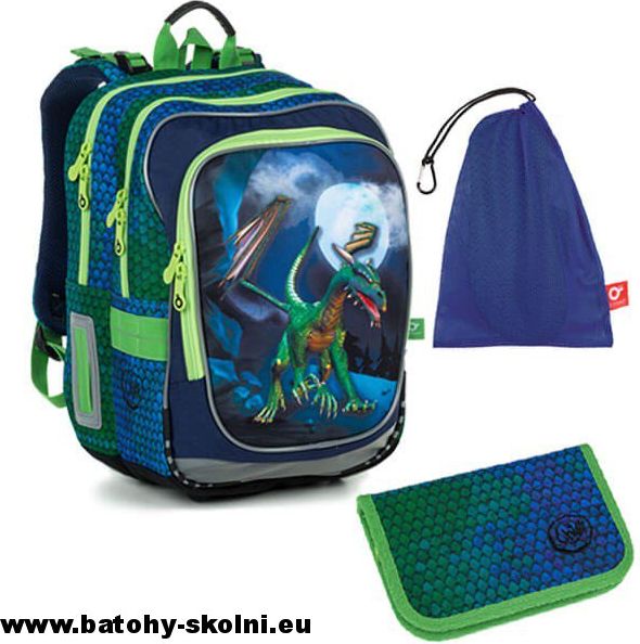 Školní batoh Drak Topgal 3 dílný set ENDY 19013 Medium - obrázek 1
