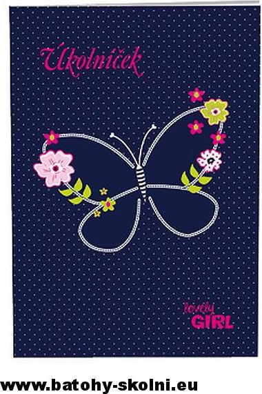 Školní úkolníček Stil A6 Motýlek Blue Butterfly - obrázek 4