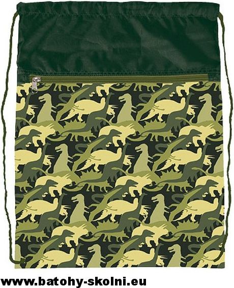 Pytlík na přezůvky a cvičky Stil Dinosauři Camo Colour - obrázek 1