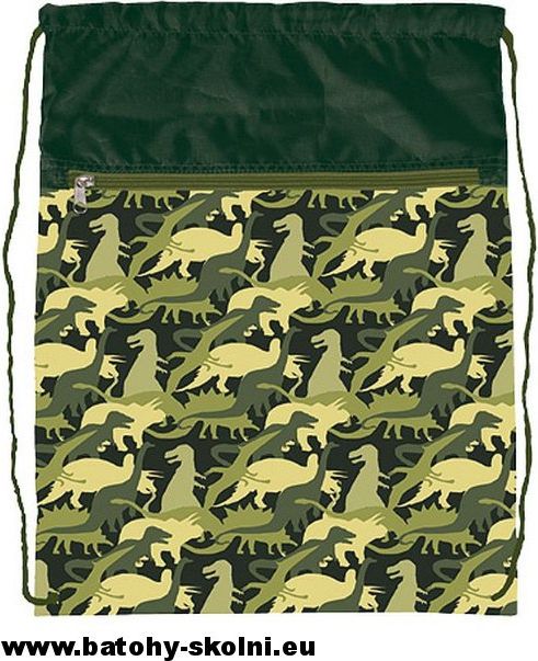 Pytlík na přezůvky a cvičky Stil Dinosauři Camo Colour - obrázek 2