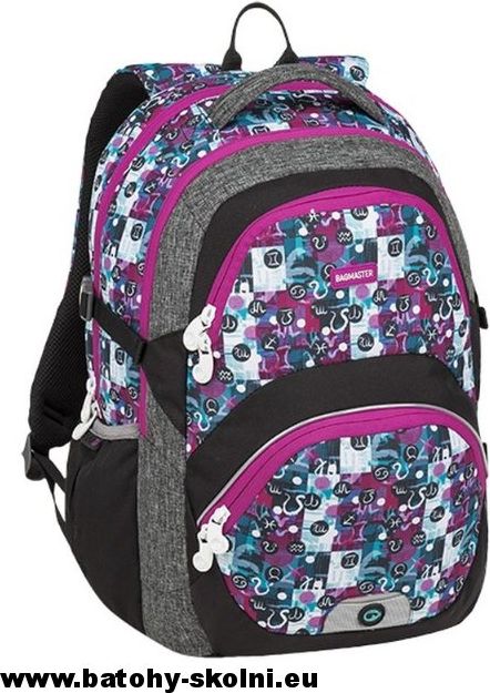 Školní batoh Theory 9 A PINK-GRAY-GRAY Bagmaster - Doprava Zdarma - obrázek 2