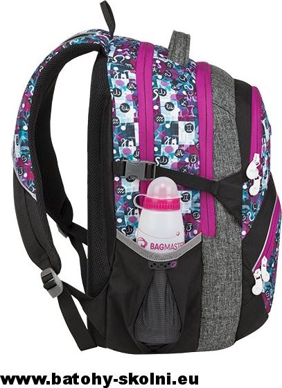 Školní batoh Theory 9 A PINK-GRAY-GRAY Bagmaster - Doprava Zdarma - obrázek 4