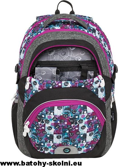 Školní batoh Theory 9 A PINK-GRAY-GRAY Bagmaster - Doprava Zdarma - obrázek 5