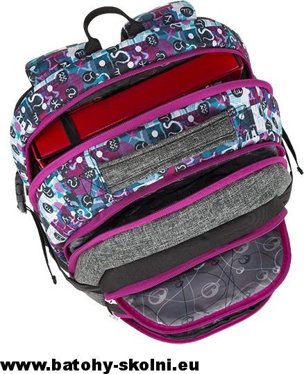 Školní batoh Theory 9 A PINK-GRAY-GRAY Bagmaster - Doprava Zdarma - obrázek 6