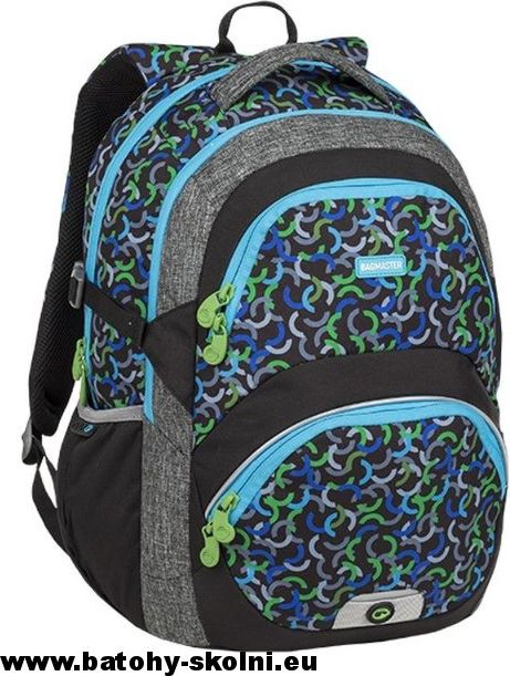 Školní batoh Theory 9 E GREEN-BLUE-BLACK Bagmaster - Doprava Zdarma - obrázek 2
