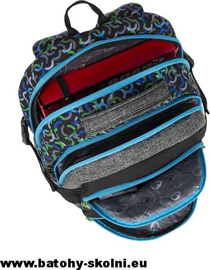 Školní batoh Theory 9 E GREEN-BLUE-BLACK Bagmaster - Doprava Zdarma - obrázek 4