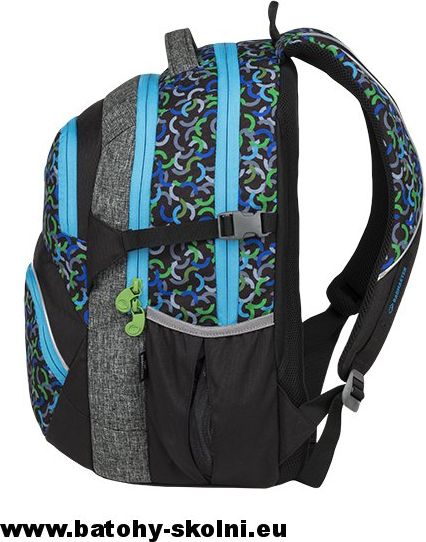 Školní batoh Theory 9 E GREEN-BLUE-BLACK Bagmaster - Doprava Zdarma - obrázek 9
