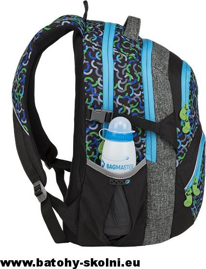 Školní batoh Theory 9 E GREEN-BLUE-BLACK Bagmaster - Doprava Zdarma - obrázek 10
