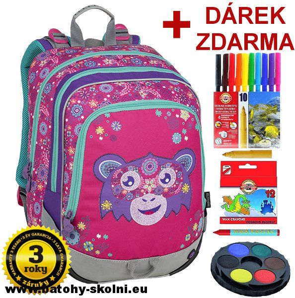 Školní batoh ALFA 9 A PINK-VIOLET Bagmaster - Doprava Zdarma - obrázek 1
