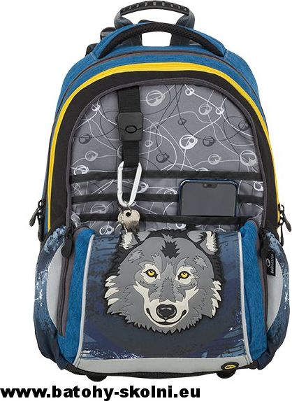 Školní batoh Mercury 9 C GRAY-BLUE-YELLOW Bagmaster - Doprava Zdarma - obrázek 4