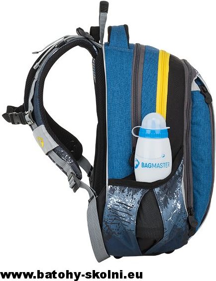 Školní batoh Mercury 9 C GRAY-BLUE-YELLOW Bagmaster - Doprava Zdarma - obrázek 6
