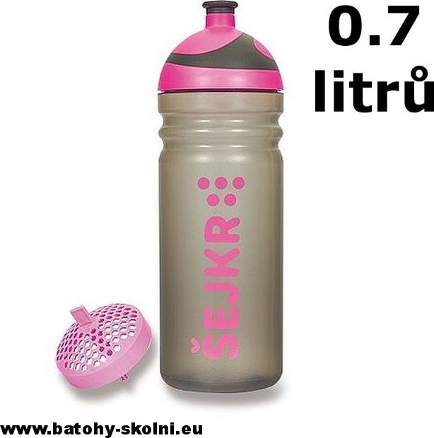 Zdravá lahev na pití + šejkr růžová 0.7 litrů - obrázek 2