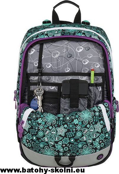 Školní batoh Kytičky 3 dílný set Bagmaster ALFA 9 B - Doprava Zdarma - obrázek 12
