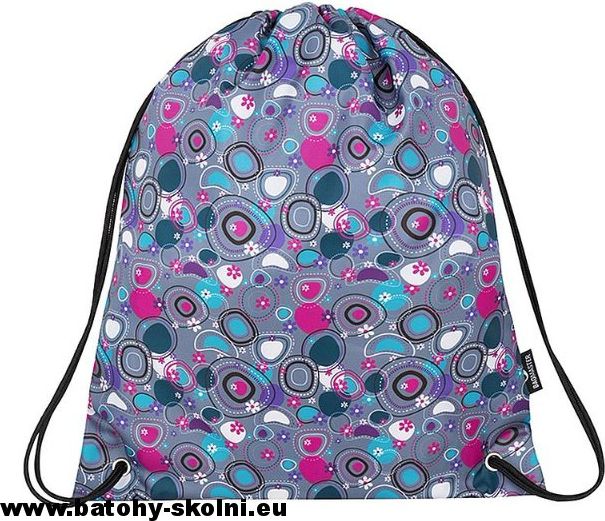 Pytlík na přezůvky Bagmaster Shoes Galaxy 8 A pink-gray-green - obrázek 2