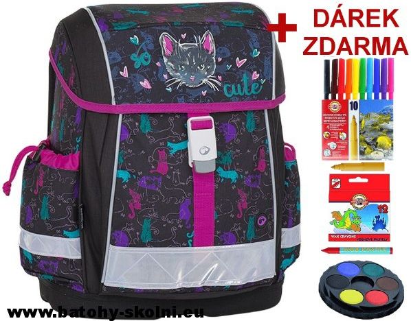 Školní aktovka Bagmaster Kočka Epson 8 A - Doprava Zdarma - obrázek 1
