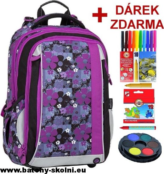 Školní batoh Bagmaster Květy Mercury 8 A - Doprava Zdarma - obrázek 1