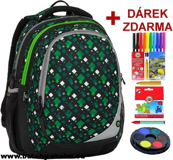 Školní batoh Bagmaster Maxvell 8 B Čtverečky - Doprava Zdarma - obrázek 1