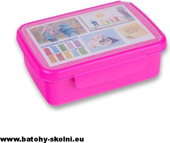 Krabička na svačinu box Zdravá Sváča fialová fluo - obrázek 2