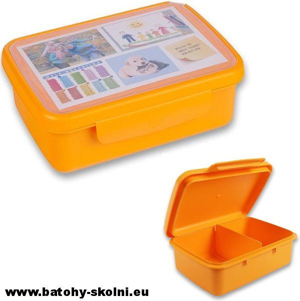 Krabička na svačinu box Zdravá Sváča oranžová - obrázek 1