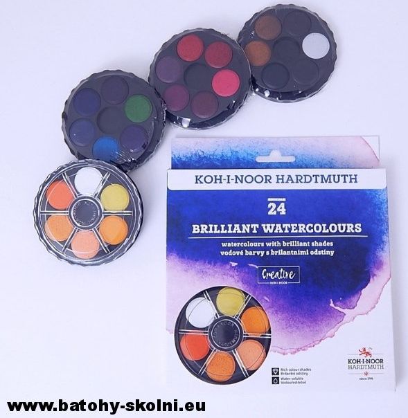 Anilinové brilantní vodové barvy 24 barev Koh-i-noor 174507-2 - obrázek 3