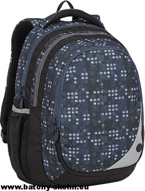 Školní batoh Maxvell 9 B BLACK-GRAY-BLUE Bagmaster - Doprava Zdarma - obrázek 2