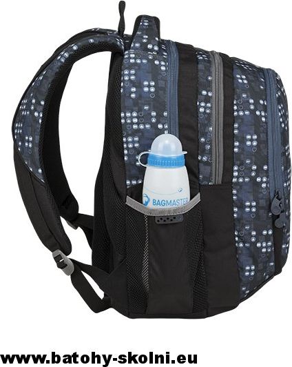 Školní batoh Maxvell 9 B BLACK-GRAY-BLUE Bagmaster - Doprava Zdarma - obrázek 4