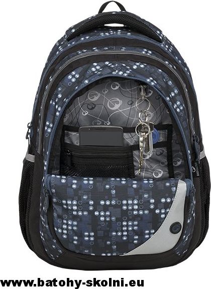 Školní batoh Maxvell 9 B BLACK-GRAY-BLUE Bagmaster - Doprava Zdarma - obrázek 5