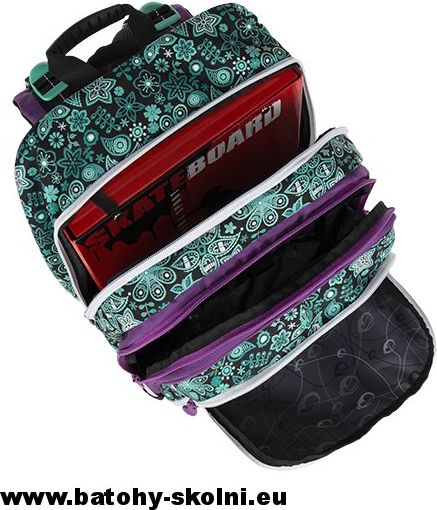 Školní batoh ALFA 9 B BLACK-TURQUOISE Bagmaster - Doprava Zdarma - obrázek 7