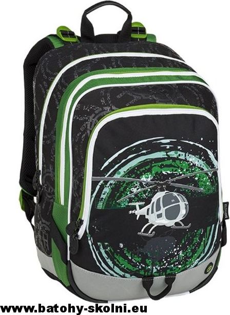 Školní batoh ALFA 9 D BLACK-GREEN-GRAY Bagmaster - Doprava Zdarma - obrázek 2